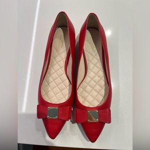 Cole Haan, red bow flat